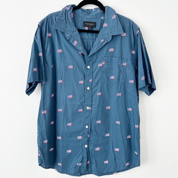 Pacsun American Flag Shirt - Picture 1 of 6